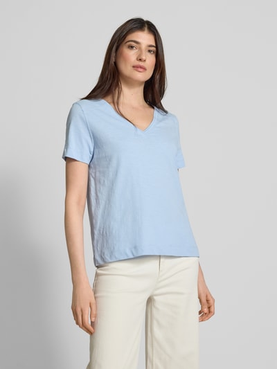 s.Oliver RED LABEL Regular Fit T-Shirt aus reiner Baumwolle Hellblau 4