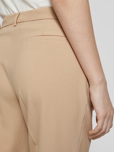 More & More Regular Fit Stoffhose mit Bügelfalten Beige 3