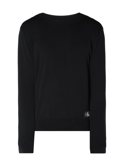 Calvin Klein Jeans Pullover mit Logo-Aufnäher Black 2