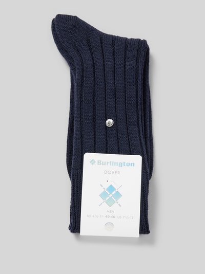 Burlington Socken mit Label-Detail Modell 'Dover' Marine 3