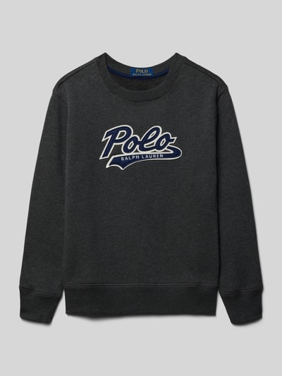 Polo Ralph Lauren Teens Sweatshirt met labelstitching Middengrijs gemêleerd - 1