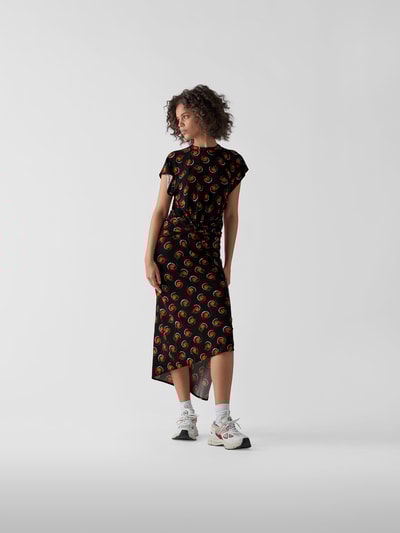 Paco Rabanne Maxikleid in Wickel-Optik Schwarz 1