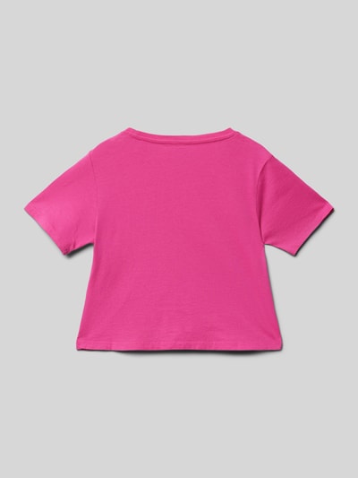 Polo Ralph Lauren Kids T-Shirt mit geripptem Rundhalsausschnitt Pink 3