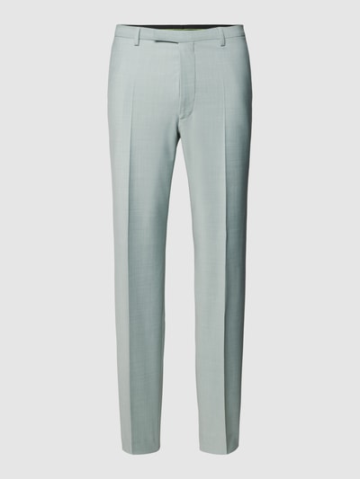 Cinque Slim fit pantalon met persplooien, model 'Monopoli' Lichtgroen - 2