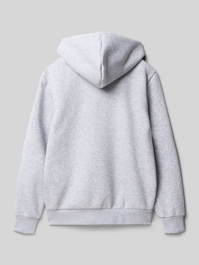 KARL KANI Bluza rozpinana o kroju regular fit z mieszanki bawełny z zamkiem błyskawicznym Średnioszary melanż 3