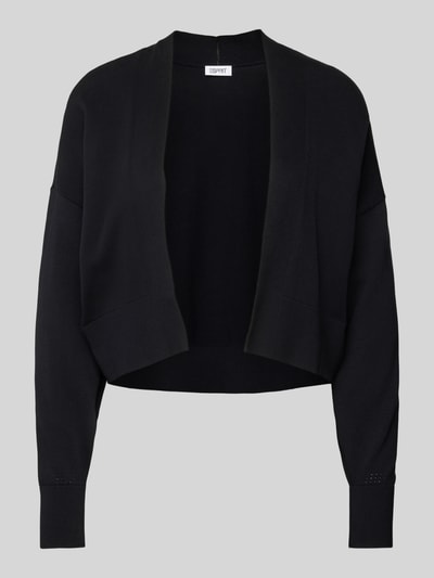 Esprit Cropped Cardigan mit gerippten Abschlüssen Black 2