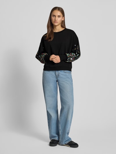 Only Regular Fit Sweatshirt aus Baumwoll-Mix Modell 'BROOKE' Black 1