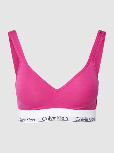 Kup online Calvin Klein Underwear Biustonosz typu bralette z paskiem z logo  (różowy)