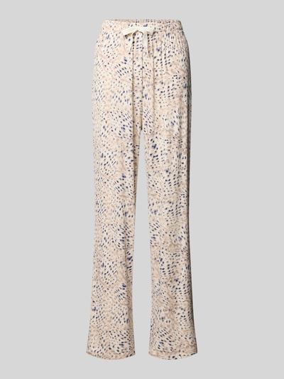 BOSS Regular fit pyjamabroek van viscosemix Beige - 1