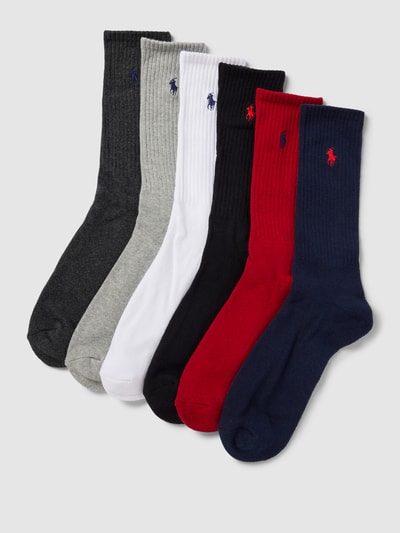 Polo Ralph Lauren Underwear Sokken met labelprint in een set van 6 paar Middengrijs gemêleerd - 1