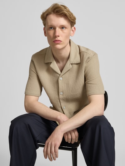 Only & Sons Freizeithemd mit Knopfleiste Modell 'BERTIL' Beige 3