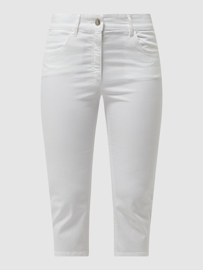 Zerres Slim Fit Caprijeans mit Stretch-Anteil Modell 'Cora' Weiss 2