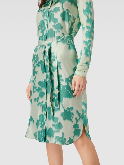 MaxMara Leisure Hemdblusenkleid mit Allover-Muster Modell 'NOLANA' Mint 3