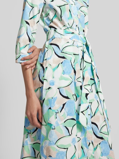 More & More Knielange jurk met all-over print Lichtblauw - 3