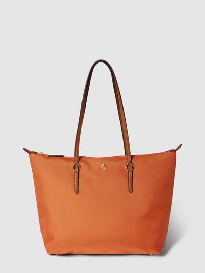 Lauren Ralph Lauren Tote Bag mit Label-Detail Modell 'KEATON' Orange 2