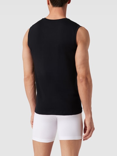 Schiesser Tanktop met V-hals Zwart - 4