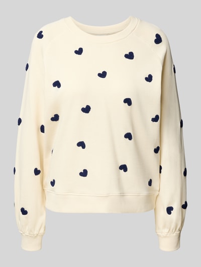 ICHI Sweatshirt met ribboorden, model 'KASURA' Offwhite - 2