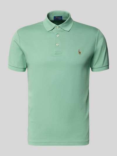 Productfoto, Regular Fit Poloshirt uit pure katoen van Polo Ralph Lauren, effen, logo-stitching, polokraag, korte mouw, jersey structuur