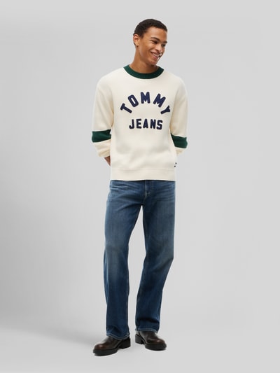 Tommy Jeans Regular Fit Pullover aus reiner Baumwolle Modell 'NEW CLASSICS' Offwhite 1