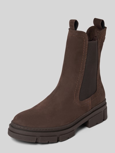 Tamaris Chelsea boots van echt runderleer Donkerbruin - 1