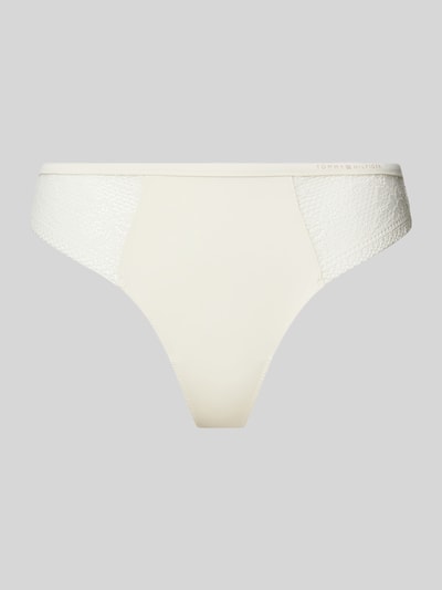 TOMMY HILFIGER String mit Spitzenbesatz Offwhite 1