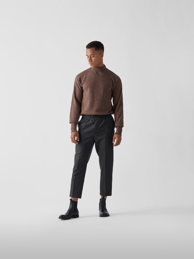 Maison Margiela Rollkragenpullover mit Patches Mittelbraun 1