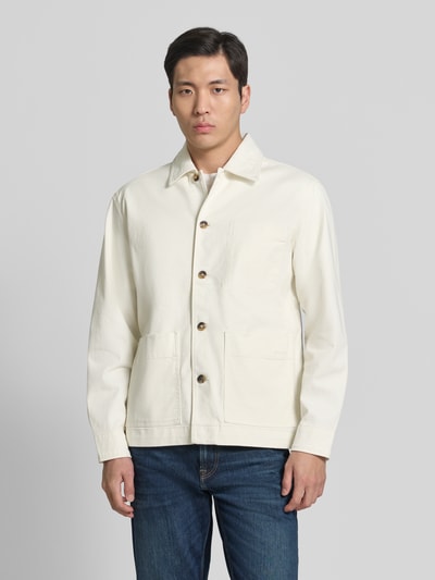 Selected Homme Kurtka jeansowa o kroju regular fit z mieszanki bawełny ekologicznej model 'HOTEL AMOUR' Złamany biały 4