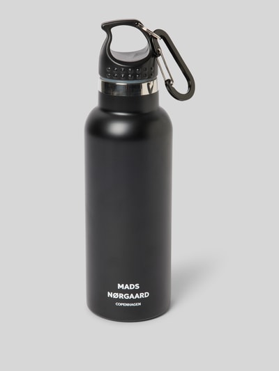 MADS NØRGAARD Trinkflasche mit Label-Print Modell 'Thermality Gefell' Black 1