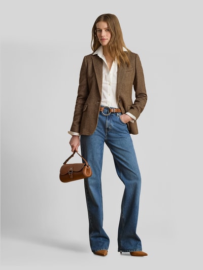 Lauren Ralph Lauren Regular Fit Kurzblazer aus Baumwoll-Mix Camel 1