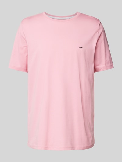 Fynch-Hatton T-Shirt mit Logo-Stitching Rosa 2