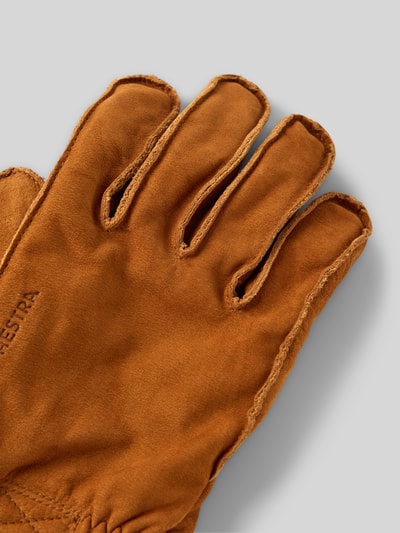 Hestra Handschuhe mit elastischem Bund Cognac 3