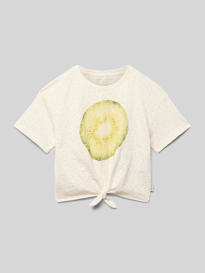 Tom Tailor Cropped T-Shirt mit Baumwolle Offwhite 1