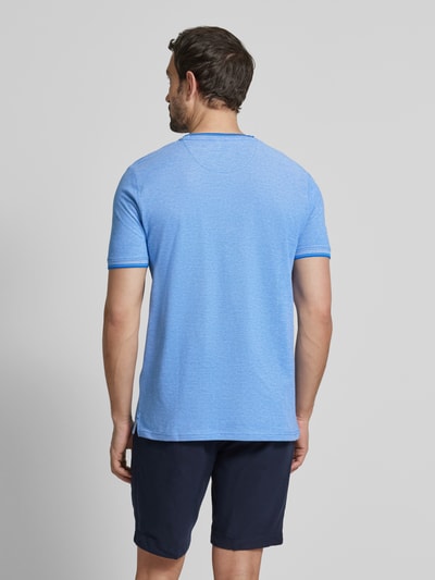 Fynch-Hatton T-shirt met labelstitching Koningsblauw - 5