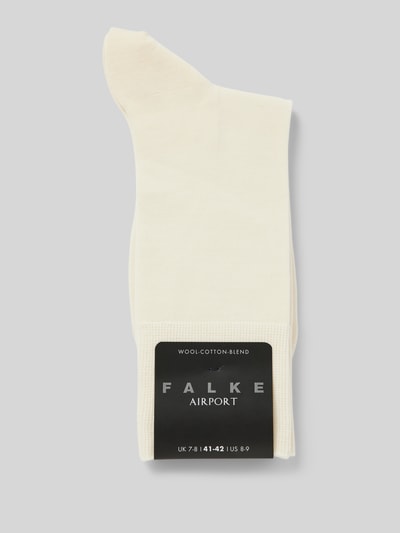 Falke Sokken met labeldetail, model 'AIRPORT' Offwhite - 3