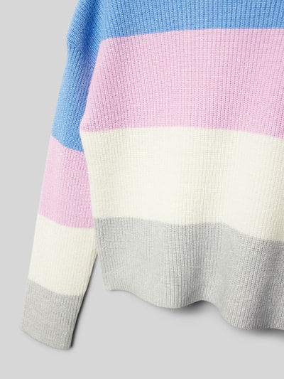 Tom Tailor Korte gebreide pullover met colour blocking Roze - 2