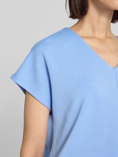 Soyaconcept T-Shirt mit V-Ausschnitt Modell 'BANU' Hellblau 3