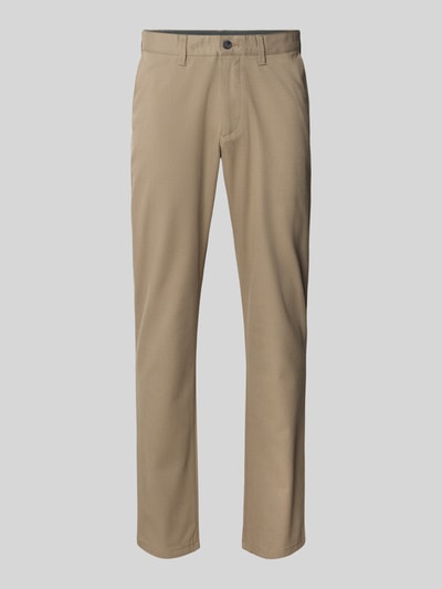 Christian Berg Men Regular fit broek met achterzakken Kaki gemêleerd - 2