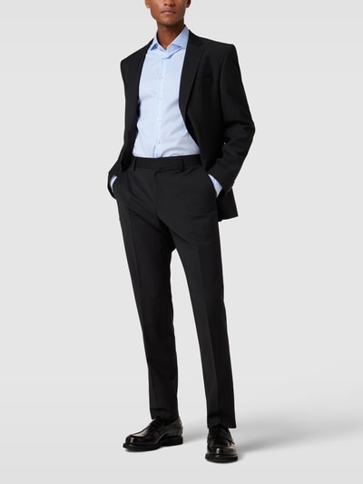 Jake*s Slim Fit Business-Hemd mit Streifenmuster Bleu 1