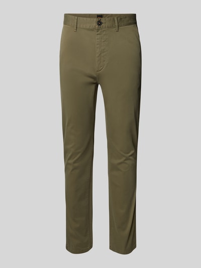 BOSS Orange Slim Fit Chino aus Baumwoll-Mix Oliv 2