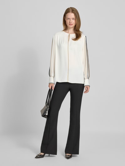 BOSS Regular fit blouse met lange mouwen van een viscosemix, model 'BANARIAH' Offwhite - 1