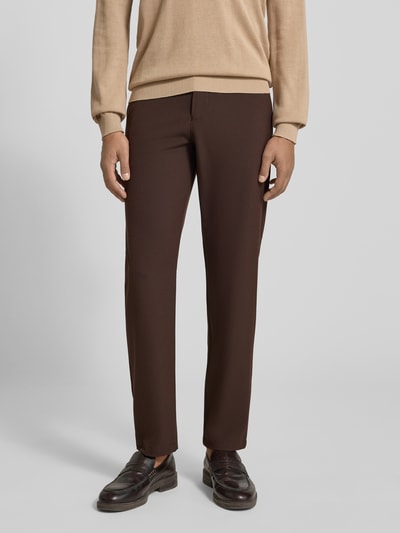 SELECTED HOMME Slim fit chino met viscose, model '175' Donkerbruin - 4