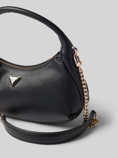 Produktfoto, Mini Hobo Bag in Leder-Optik Modell 'GILDA' von GUESS mit Strukturmuster, goldfarbenen Details und abnehmbarem Schulterriemen