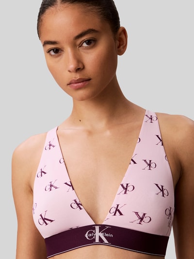 Calvin Klein Underwear Bralette mit Allover-Muster Modell 'LIGHTLY LINED TRIANGLE' Rosa 3