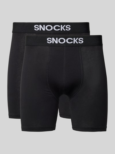 Snocks Boxershorts mit elastischem Logo-Bund Black 1