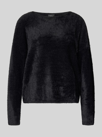s.Oliver BLACK LABEL Regular fit gebreide pullover met viscose Zwart - 2
