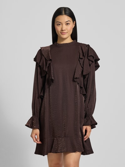 VERO MODA Knielanges Kleid aus Viskose-Mix Modell 'LIZZI' Schoko 4