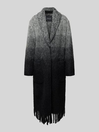 Marc Cain Wollmantel mit Fransen Dunkelgrau 2