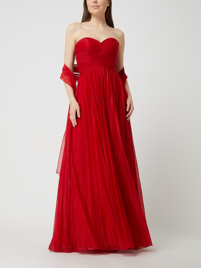 Luxuar Corsagenkleid mit Glitter-Effekt  Metallic Rot 5