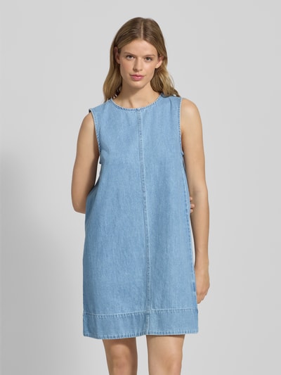 Pieces Loose fit jeansjurk van puur katoen, model 'FLORA' Lichtblauw - 4