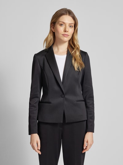 comma Blazer met strookzakken Zwart - 4